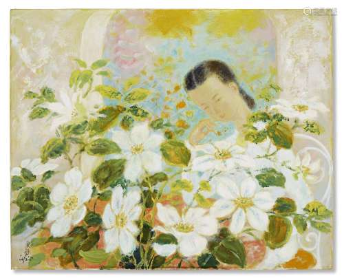 黎譜 (1907-2001) 少女與花卉