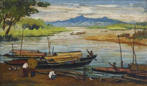 劉抗 (1911-2005) 岸邊的漁民