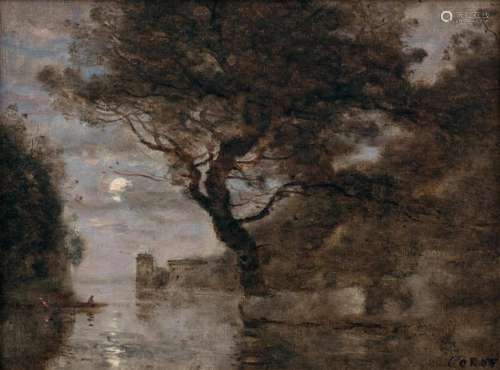 让·巴蒂斯特·卡米耶·柯罗 约1870-1875年作 意大利的月光