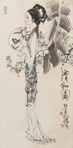 林墉 癸酉（1993年）作 清和图 镜心 纸本设色