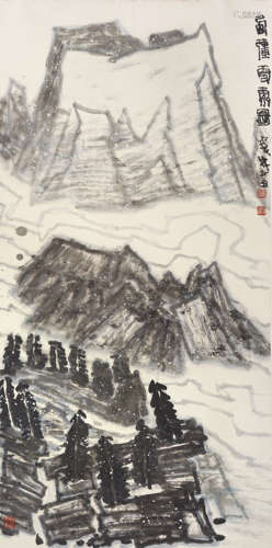 李宝林 雪景 设色纸本 镜片