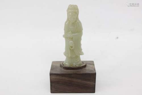 Chinese Jade Carved Standing Guanyin