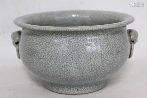 Chinese Glazed Porcelain Censer,Mark