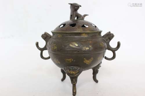 Chinese Bronze Tripod Censer