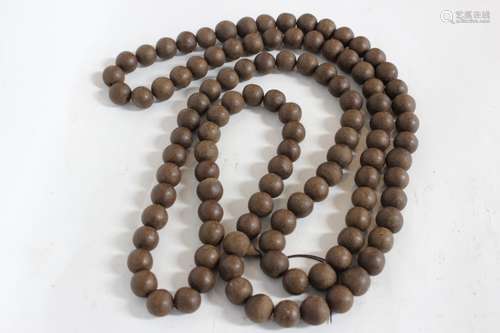 Chinese Chengxiang Wood Beads Necklace