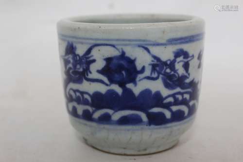 Chinese Blue and White Porcelain Censer