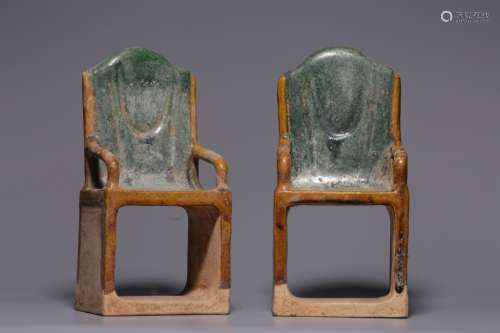 Pair of Chinese Pottery Chair