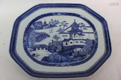 Chinese Blue and White Porcelain Plate