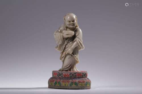Chinese Soapstone Luohan Figural