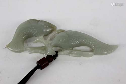 Chinese Jade Carved Two Fishes