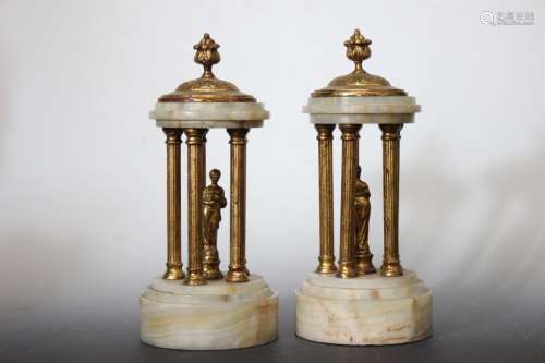 Pair of Oney Marble Stands