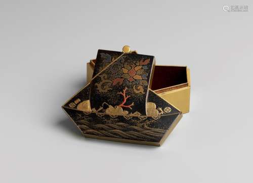 SATO: A RARE BLACK AND GOLD LACQUER KOBAKO AND COVER IN THE ...