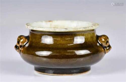 A Russet Glazed Censer 19thC