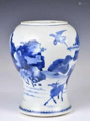 A Partial Chinese Blue & White Vase Kangxi Period