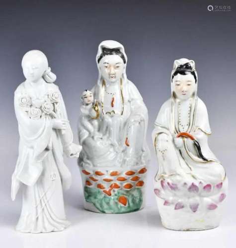 A Group of Three Porcelain Sculptures 19thC