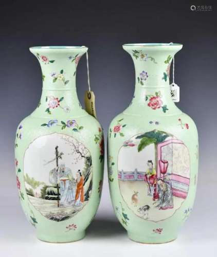 A Pair of Famille Rose Vases, Republican Period