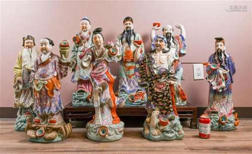 A Set Chinese Figures of the Eight Immortals