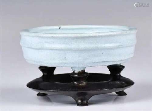 A Song Style Tripod Incense Burner with Stand