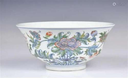 A Doucai Bowl with Qianlong Mark Late Qing