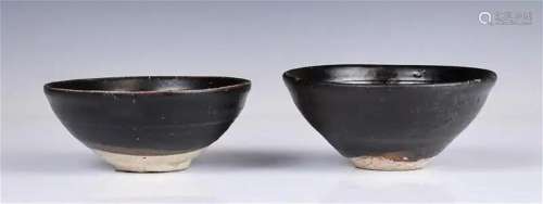 A Group of Two Jizhou Tea Bowls