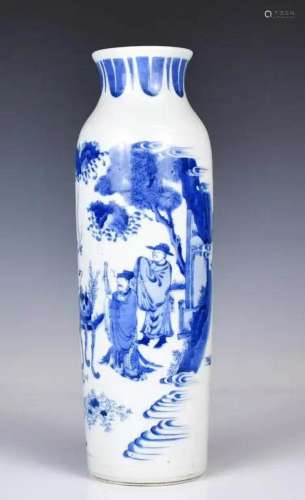 A Blue and White Vase Early Qing (Repaired)