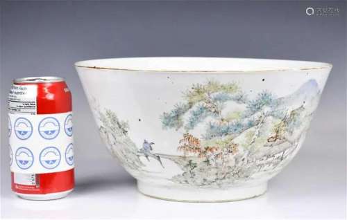 A Large Famille Rose Bowl 19thC