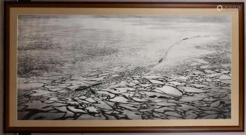 Painting 'Ice Breaking' Framed