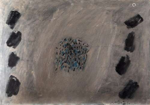 HSIAO CHIN (Shanghai, 1935)."Ux-107", 1960.Oil on ...