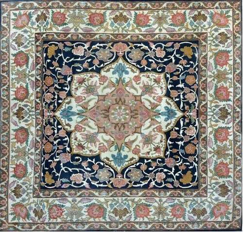 Original et grand tapis indien vers 1975<br />
Velours en la...