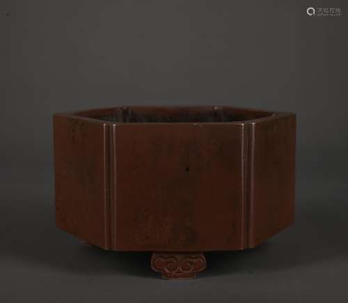 A bronze censer