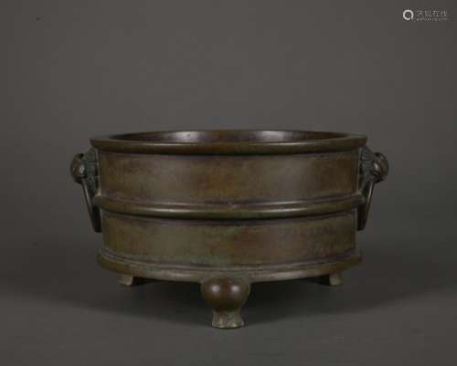 A bronze censer