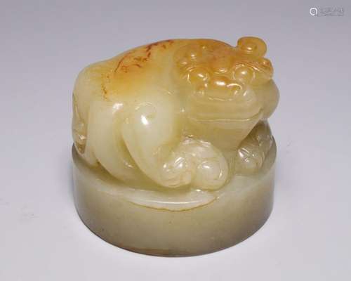 A hetian jade 'beast' seal