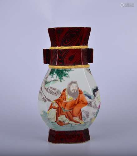 A famille-rose 'figure' vase