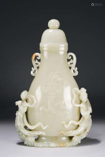 A jade 'figure' vase