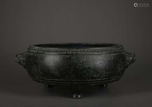 A bronze censer