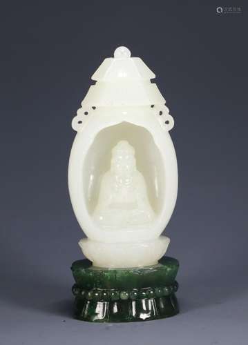 A jade niche for a statue of the Buddha shaped ornament