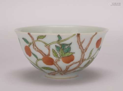 A Wu cai 'melon and fruit' bowl