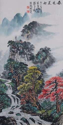 A Guan shanyue's landscape painting