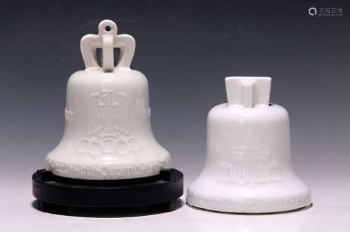 Two porcelain bells