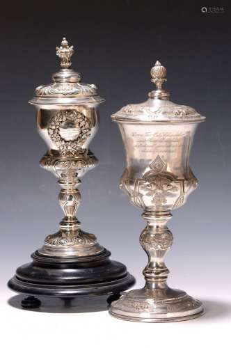 two lidded goblets