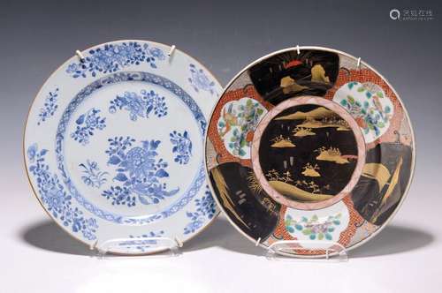 Two porcelain plates