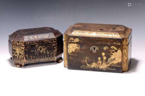 Two lacquer boxes