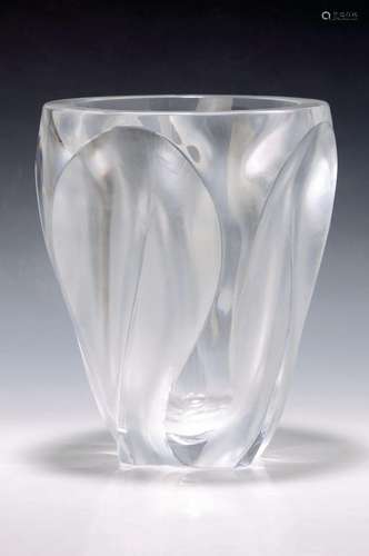 Heavy glass vase