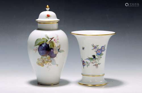 vase and lidded vase