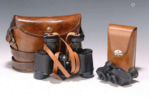 Military binoculars of the Swiss army and opera glasses