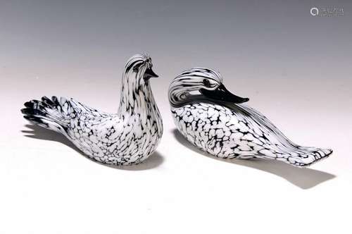 Two porcelain birds