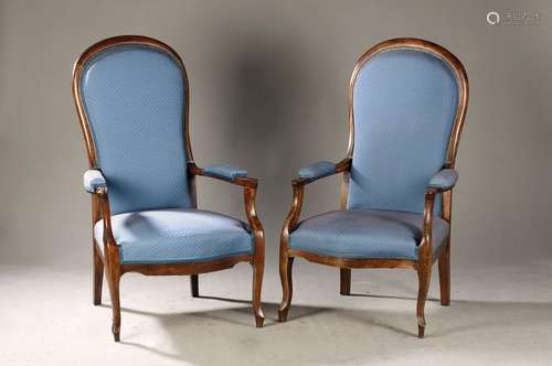 Pair of Voltaire armchairs