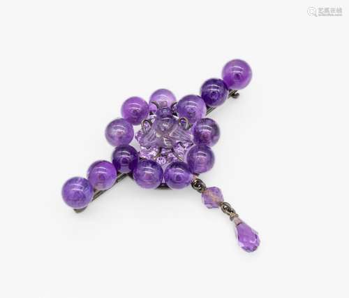 Amethyst-brooch "bug" , Idar-Oberstein approx. 187...