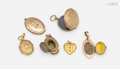 Lot 6 Art Nouveau-lockets