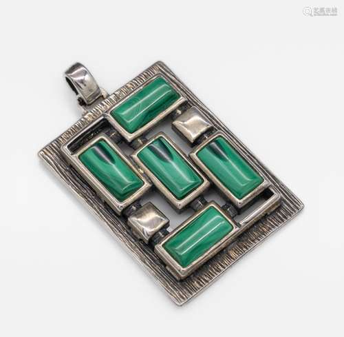 Art-Deco malachite-pendant